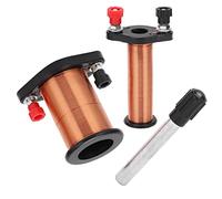 Jeffergarden Primary Secondary Coil Electromagnetic Induction Coil, Physics Teaching Tool with Enameled Copper for Lenz's Law Demonstration, High School Lab Experiment Equipment 22mm 35mm 85mm