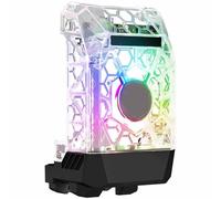 Jeffergarden Print Head Shell Lightweight Cooling Fan Duct with Web Controlled RGB Lighting for Lab P1P P1S X1E 3D Printer Print Head Front Housing