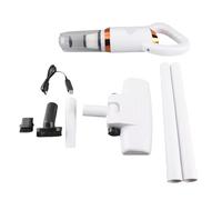 Jeffergarden Quiet Rechargeable Cordless Vacuum Cleaner with Long Lasting Battery Upright Stick Vacuum for Home ABS White