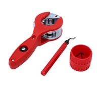 Jeffergarden Ratchet Pipe Cutter with Deburring Chamfering Tool 360 Degree Heavy Duty Tube Cutter for 5/16 to 1-1/8 Inch Copper PVC Soft Metal Pipes