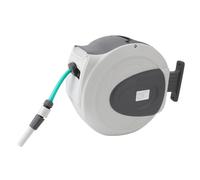 Jeffergarden Retractable Garden Hose Reel, Heavy Duty Wall Mounted, 65.6ft Water Hose with 180 Degree Swivel Bracket for Multi-Directional Watering