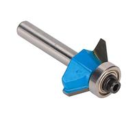 Jeffergarden Router Bit 45 Degree Chamfer Tool, Precision Woodworking Cutter with YG6 Alloy Vane/Wing, 1/4in Round Shank for CNC and Handheld Routers, Ideal for Miter Joints and Slab Flattening