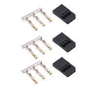 Jeffergarden Servo Plug Kit, 3 Pin Male Female Connector, High Performance for RC Aircraft Models, Crimp Terminal Set