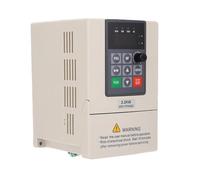 Jeffergarden Single Phase to 3 Phase Converter, ABS PC Vector Frequency Inverter 2.2KW AC220V to AC380V Digital Display Remote Control Terminals for CNC Milling Drilling Winding