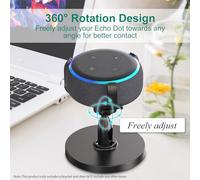 Jeffergarden Smart Speaker Table Stand 360 Degrees Adjustable, Anti Slip Design with Enhanced Sound Quality for Dot 3rd Gen, Space Saving Solution in Home Setup