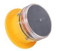 Jeffergarden Solar Marine Beacon Light IP67 360 Degree LED Navigation Warning Lamp with 2.5 Nautical Mile Visibility