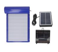 Jeffergarden Solar Powered Chicken Coop Door Aluminum Chicken Door Automatic Timer Control LED Display for Ducks and Chickens