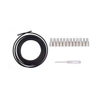 Jeffergarden Solderless DC Cable Kit 12 Plugs with Mini Screwdriver PVC and Steel Professional Guitar Pedalboard Cables for Custom Length DIY