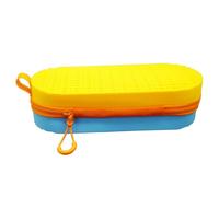 Jeffergarden Swim Goggle Case, Silicone Protective Holder for Swimming Goggles, Breathable Drain Hole Storage Box, 200 X 80 X 50 Mm Portable Lightweight Case for Sports Backpack Swimmers (Yellow)