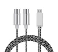 Jeffergarden Tremolo MIDI to USB Cable, Nylon Weave, High-Fidelity Transfer for Digital Instruments, 5.9ft Portable Connector for Keyboard and Music Production