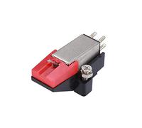 Jeffergarden Universal Moving Magnet Turntable Pickup Black and Red ABS and Brass Record Needle for 33 1/3RPM 45RPM 78RPM Records