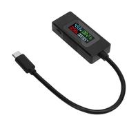 Jeffergarden USB C Power Meter, Durable ABS Multimeter for Voltage Current Capacity Measurement, Multi Functional USB Tester for Digital Devices DC4-30V 0-6.5A