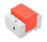 Jeffergarden Voltage Protector Flame Retardant PC Protective Device 385V AC 40kA DIN Rail Mount Fast Response for RV Home Solar PV Panel Protection System (4P)
