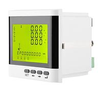 Jeffergarden Voltmeter Multi Function Three Phase Electric Power Meter | Programmable Power, Digital LED, Ammeter Voltmeter, Good Accuracy, Strong Stability, Four Buttons, LCD Display, ABS Housing