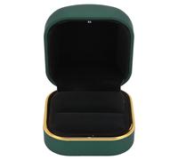Jeffergarden Wedding Engagement Led Ring Box with Light Velvet Exquisite Luxury Lining Light Up Ring Box for Proposal (Dark Green)