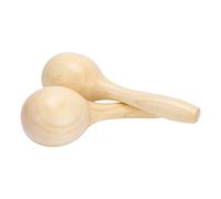 Jeffergarden Wooden Sand Hammer Set 2 Pcs Toddler Percussion Musical Toy with Smooth Non- Paint, for Early Education Hearing Development