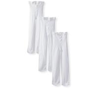 Jefferies Socks Baby Girls' Newborn Smooth Microfiber Tights 3 Pair Pack, White, 6-18 Months (Pack of 3)