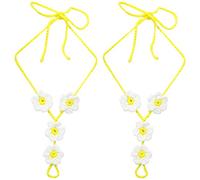 Jefferies Socks Big Girls' Daisy Crochet Barefoot Sandal - white - L