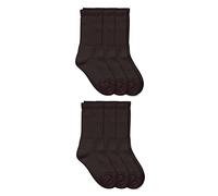Jefferies Socks Boys' Seamless Sport Crew Half-Cushion Socks (Pack of Six), Black, L