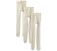 Jefferies Socks Girls 2-6X Jr Miss Pantyhose Tights 3 Pair Pack, Ivory, 4-6 Years