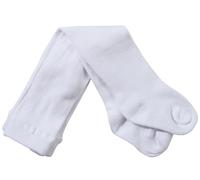 Jefferies Socks Girls 2-6x Seamless Organic Cotton Tights, White, 4-6 Years
