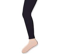 Jefferies Socks Girls' Cotton Footless Tights with Scalloped Edge, Navy Blue, 8-10 Years