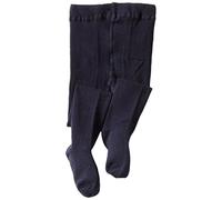 Jefferies Socks Girls' Seamless Organic Cotton Tights, Navy, 10-14 Years