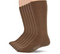 Jefferies Socks Men's Jefferies Military Rib Top Combat Crew Boot Socks 6 Pack Casual, Coyote Brown, Medium