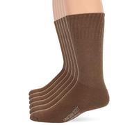 Jefferies Socks Men's Jefferies Military Uniform All Season Rib Top Crew Boot Socks 6 Pack Casual, Coyote Brown, 9-13 UK