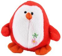 Jeffers Color Plush Penguin Squeaky Toy for Small Dogs, Red, 3"- Cute, Safe, and Comfy Plush Pet Toy for Puppies, Interactive Fun, Travel Friendly, and Ideal for Playtime