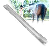 Jeffers Equine Aluminum Sweat Scraper for Horses, 15" - Contoured PVC Coated Grooming Tool for Removing Sweat, Water, Ergonomic Grip for Easy Use, Moisture from Hooves, Coat, Blanket, Pony, Stable
