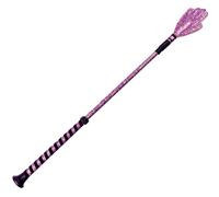 Jeffers Equine Glitter Hand Bat - 20 Inch Horse Riding Crop Stick with Black Grip Handle for Equestrian Training, Jumping, Dressage, Groundwork, Barrel, Rodeo, Trail, Tack, Horse Gear - Purple