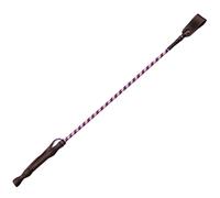 Jeffers Equine Glitter Ribbon Crop Training Bat - 26 Inch Horse Riding Crop Stick with Rubber Grip Handle for Training, Jumping, Equestrian, Groundwork, Barrel Racing, Rodeo, Trail - Purple