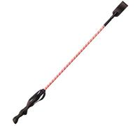 Jeffers Equine Glitter Ribbon Crop Training Bat - 26 Inch Horse Riding Crop Stick with Rubber Grip Handle for Training, Jumping, Equestrian, Groundwork, Barrel Racing, Rodeo, Trail - Pink