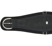 Jeffers Equine Neoprene Roping Cinch - Western Horse Cinch for Roping, Barrel Racing, Trail Riding, and Travel - Durable PVC Neoprene, 4-Ply Nylon, Stainless Steel Hardware - Black, 34"