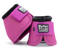 Jeffers Equine No Turn Bell Boots for Horses - Pink, Large | Shock Absorbing Hoof Protection | Secure Double Hook & Loop Closure, Perfect for Travel, Turnout, Training, & Riding - 1 Pair