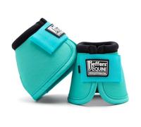 Jeffers Equine No Turn Bell Boots for Horses - Turquoise, Medium | Shock Absorbing Hoof Protection | Secure Double Hook & Loop Closure, Perfect for Travel, Turnout, Training, & Riding - 1 Pair