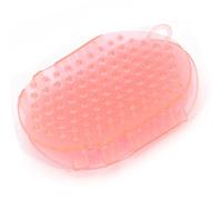 Jeffers Equine Two Sided Massage Groomer Tool for Horses, Dual Sided Rubber, Gentle Side for Face & Legs, Firm Side for Body Cleaning, Bathing Tool for Dirt & Loose Hair, Post Ride Care - Pink