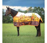 Jeffers Expression 1200 Denier Standard Neck Turnout Blanket, Cattle Drive Pattern, 66" - Waterproof, Breathable Horse Blanket with 240 gram Polyfill, Ideal Protection for Winter, Medium Weight