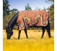 Jeffers Expression 1200 Denier Standard Neck Turnout Blanket for Horses, 66"- Water Proof, Breathable, 240 gram Polyfill for Medium Weight Warmth, Winter Protection for Stall, Barn - Bloomin' Toolin