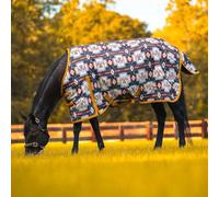 Jeffers Expression 1200 Denier Standard Neck Turnout Sheet, 78" - 0 Gram Lightweight Waterproof Horse Blanket, Breathable Outdoor Rug with Straps, Gussets, Tail Flap, Adjustable Fit - Thunderbird