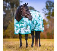 Jeffers Expression 1200 Denier Standard Neck Turnout Sheet, 78" - 0g Lightweight Waterproof Horse Blanket, Breathable Outdoor Rug with Straps, Gussets, Tail Flap, Adjustable Fit - Bisbee Blue