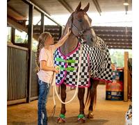 Jeffers Expression 1200 Denier Standard Neck Turnout Sheet, Skater Cowgirl, 69"- Waterproof, Breathable Horse Sheet with 0g Polyfill, No Insulation - Ideal Protection for Wind & Rain, Light Weight