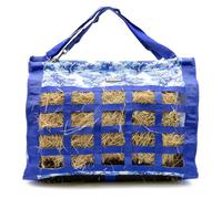Jeffers Expression Extend Feed Hay Bag - Natural Slow Feed Hay Feeder, Durable 600D Material, Mesh Bottom & Top Loading Design, Holds Up to 2 Flakes for Horses, Goats & Livestock - Equestrian Toile