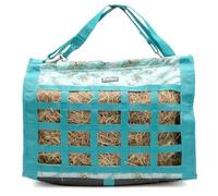 Jeffers Expression Extend Feed Hay Bag - Natural Slow Feed Hay Feeder, Durable 600D Material, Mesh Bottom & Top Loading Design, Holds Up to 2 Flakes for Horses, Goats & Livestock - Bisbee Blue