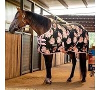 Jeffers Expression Fleece Cooler for Horses, Standard Neck, Rose Garden 72"- Equine Towel Blanket, Moisture Absorbent, Light Weight, Best for Drying, Exercise, Bathing, Adjustable Belly Bands