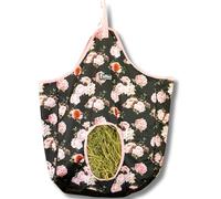 Jeffers Expression Hay Bag for Livestock - Durable 600D Waterproof Hay Feeder for Horse, Cattle, & Sheep, Top Loading Design w/Mesh Bottom, for Travel, Barn Use - Farming Essentials, Rose Garden