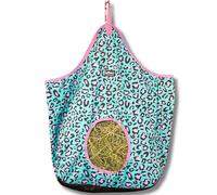 Jeffers Expression Hay Bag for Livestock - Durable 600D Waterproof Hay Feeder for Horse, Cattle, & Sheep, Top Loading Design w/Mesh Bottom, for Travel, Barn Use - Farming Essentials, Party Cheetah