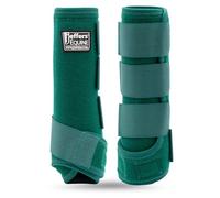 Jeffers Expression Protective Horse Boots, 1 Pair, Small - Safe Neoprene Leg Guards, Durable Strap Closures, Front & Hind Support, Equestrian Accessories for Travel & Riding - Emerald Green