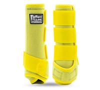 Jeffers Expression Protective Horse Boots, 1 Pair, Small- Safe Neoprene Leg Guards, Durable Strap Closures, Front & Hind Support, Equestrian Accessories for Travel & Riding - Yellow